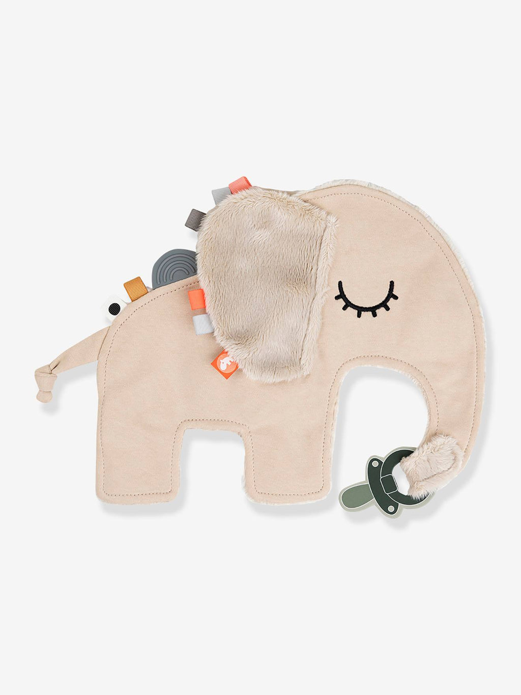 Doudou attache-sucette elphee sable