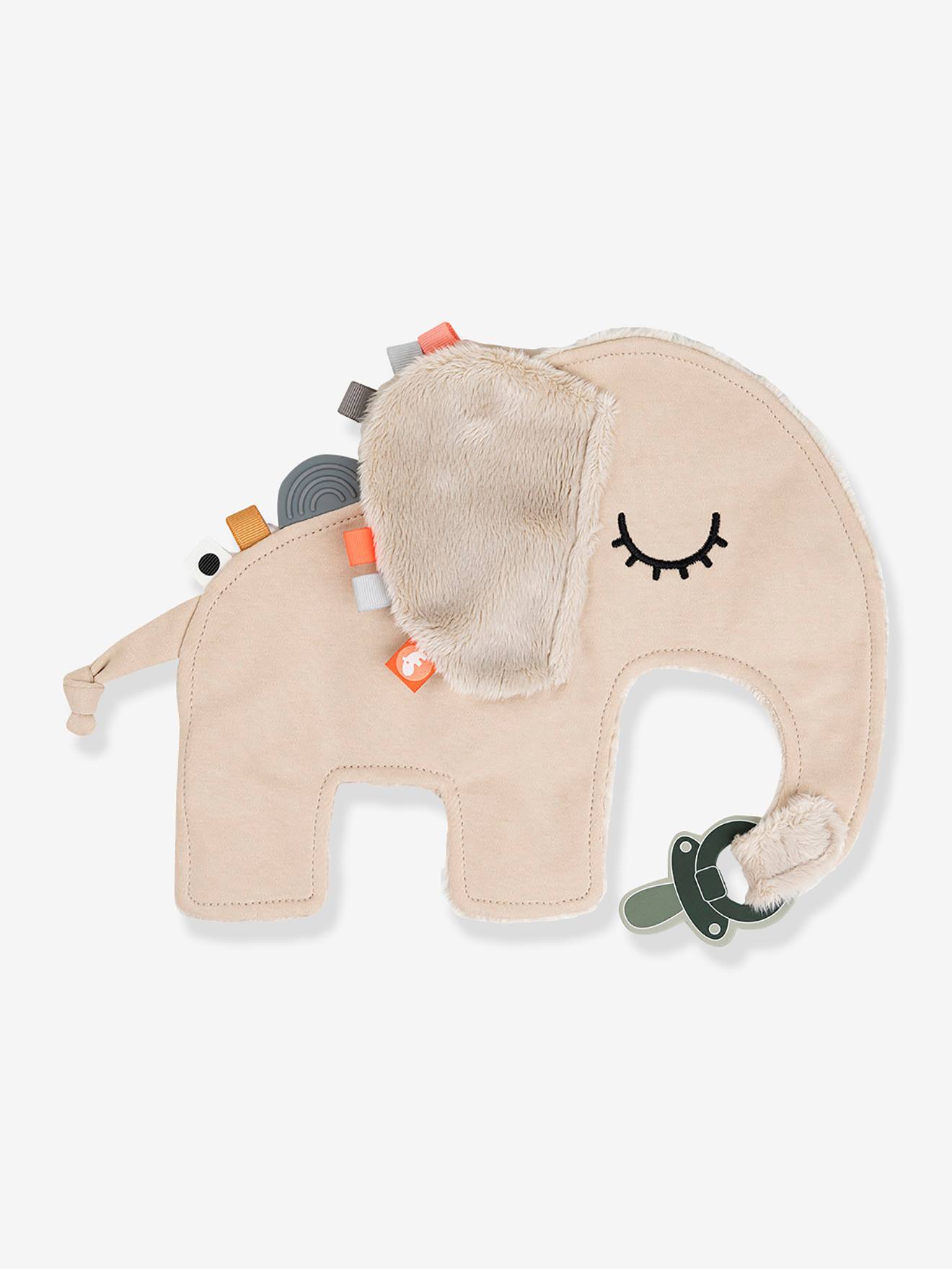 Doudou attache-sucette elphee sable