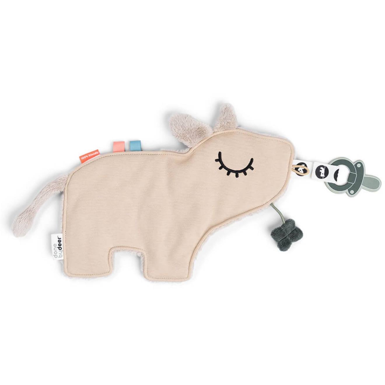 Doudou attache-sucette sable