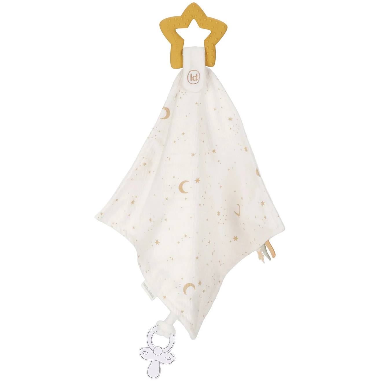 Doudou avec anneau de dentition beige