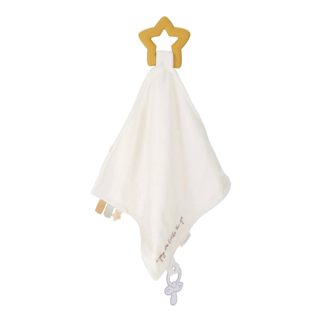 Doudou avec anneau de dentition beige
