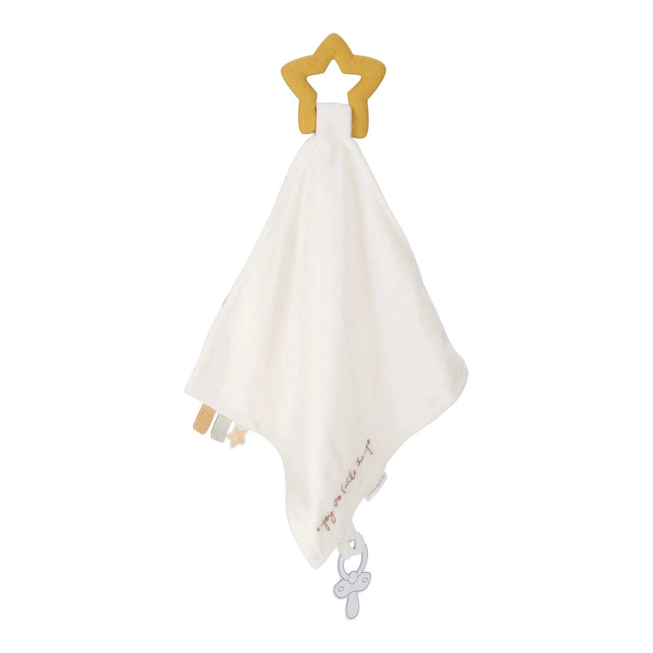 Doudou avec anneau de dentition beige