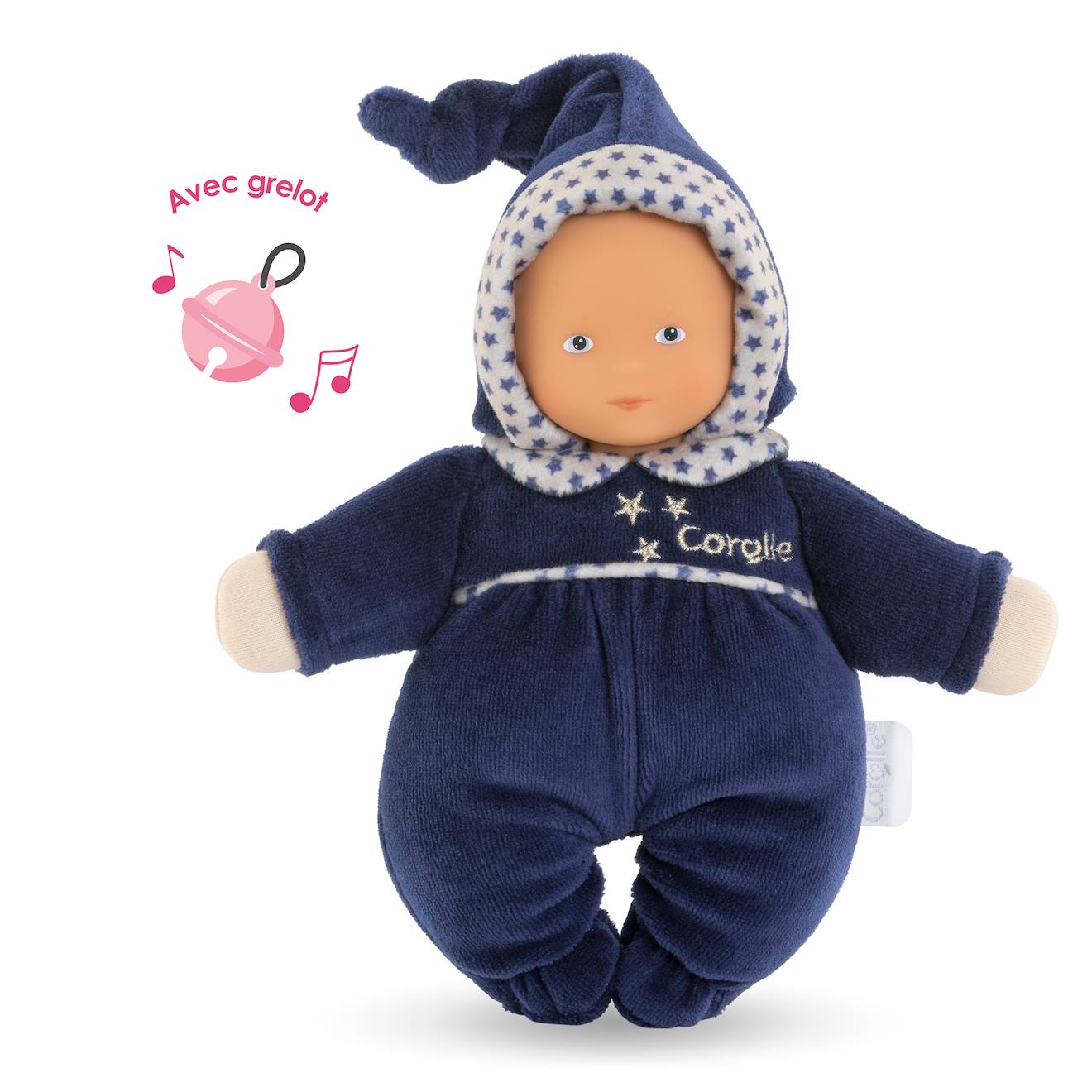 Doudou babidoux marine rêves d'étoiles multicolore