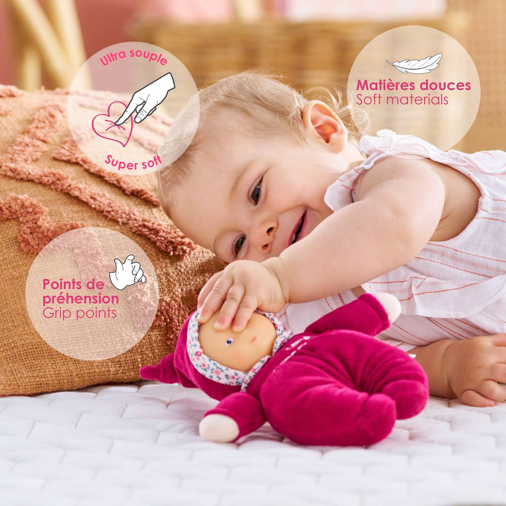 Doudou babidoux rose grenadine multicolore