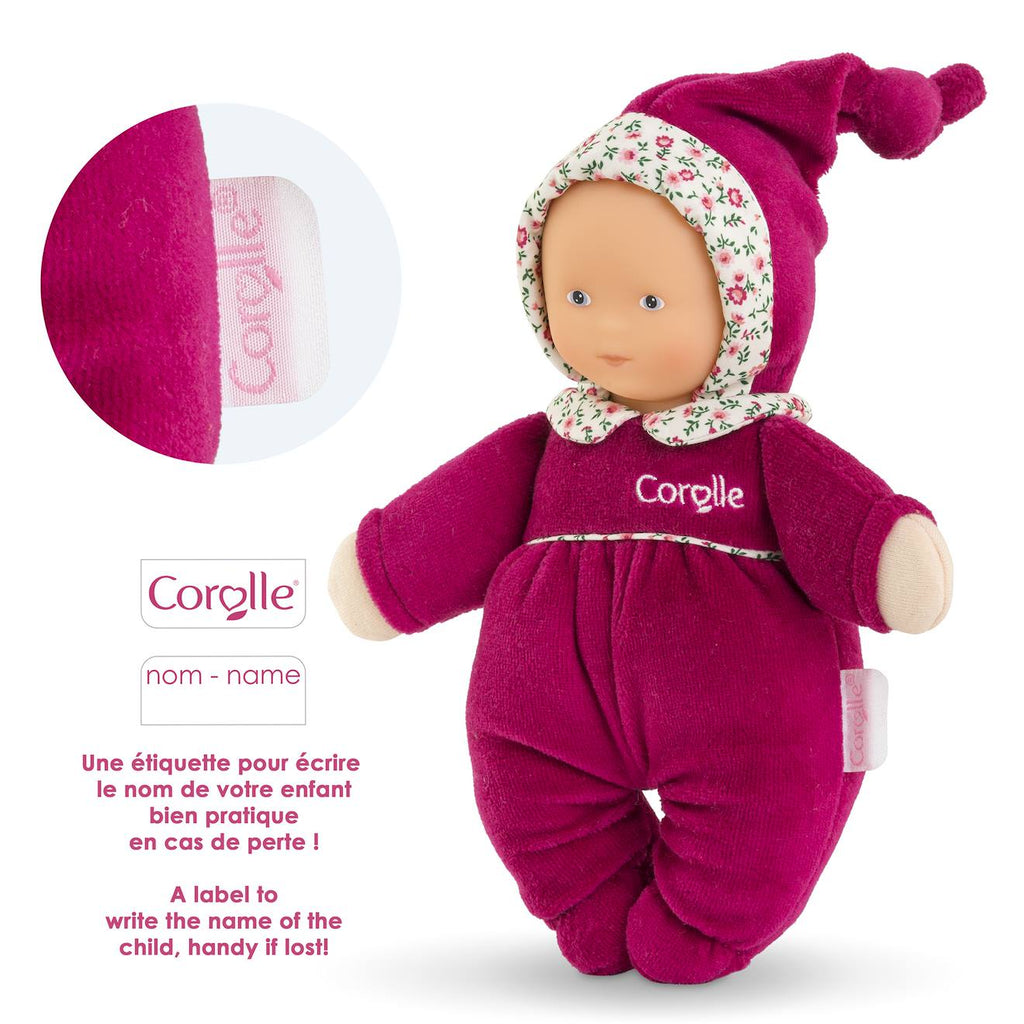 Doudou babidoux rose grenadine multicolore