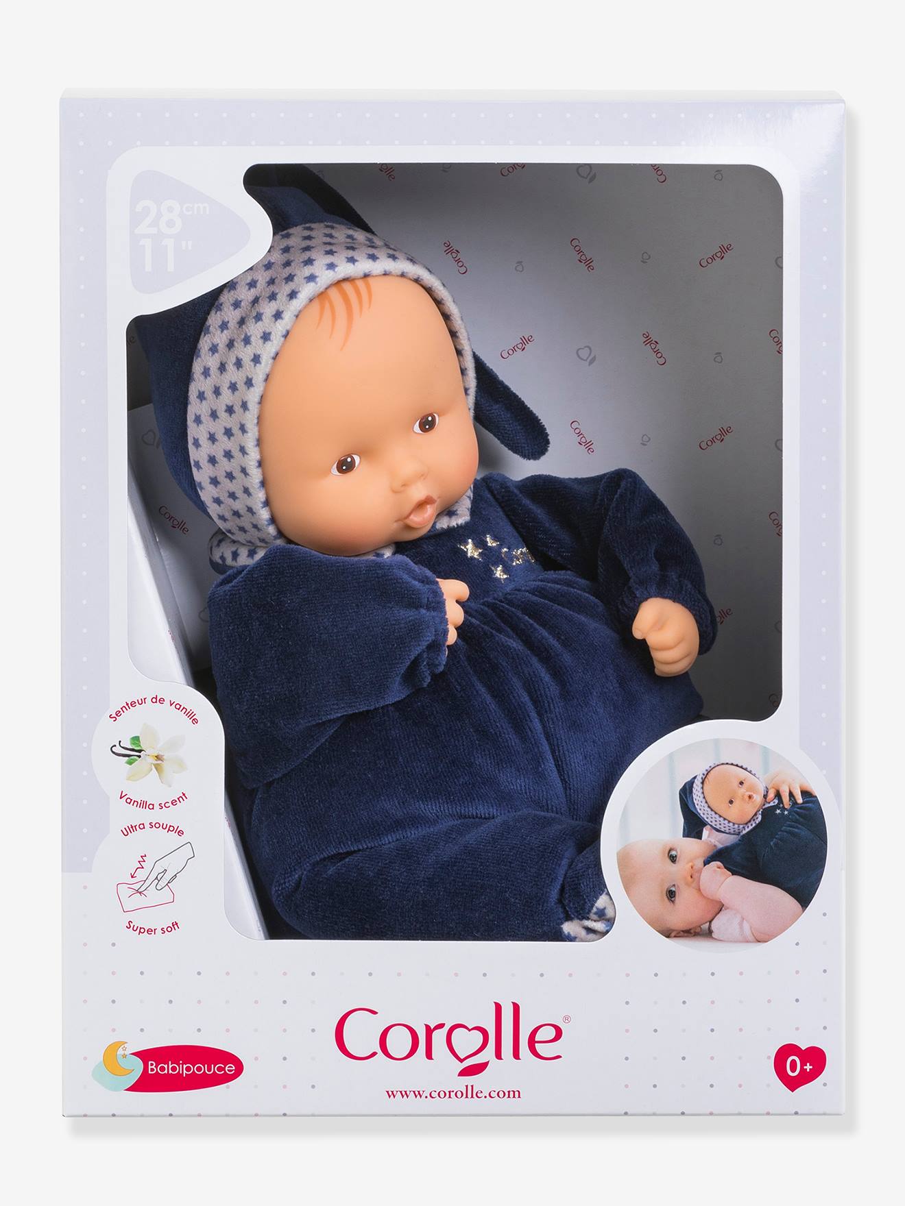 Doudou babipouce marine rêves d'étoiles - marine