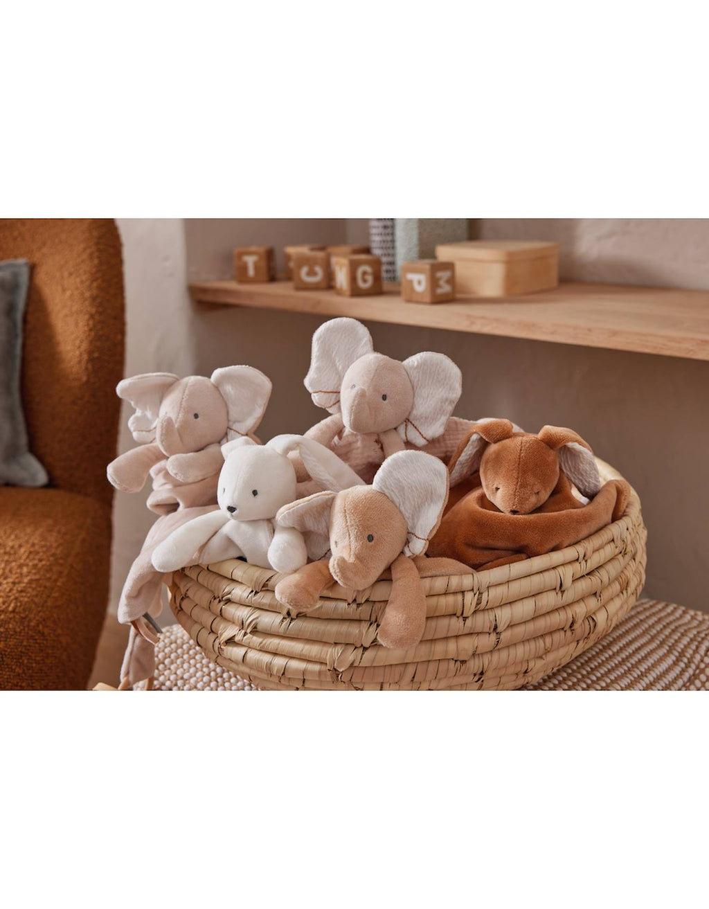Doudou bali eléphant beige