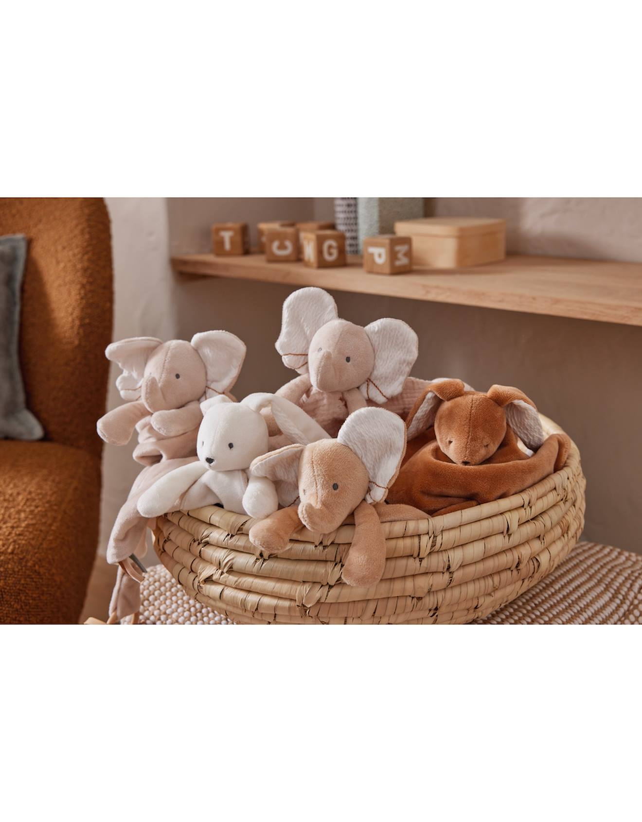 Doudou bali eléphant beige