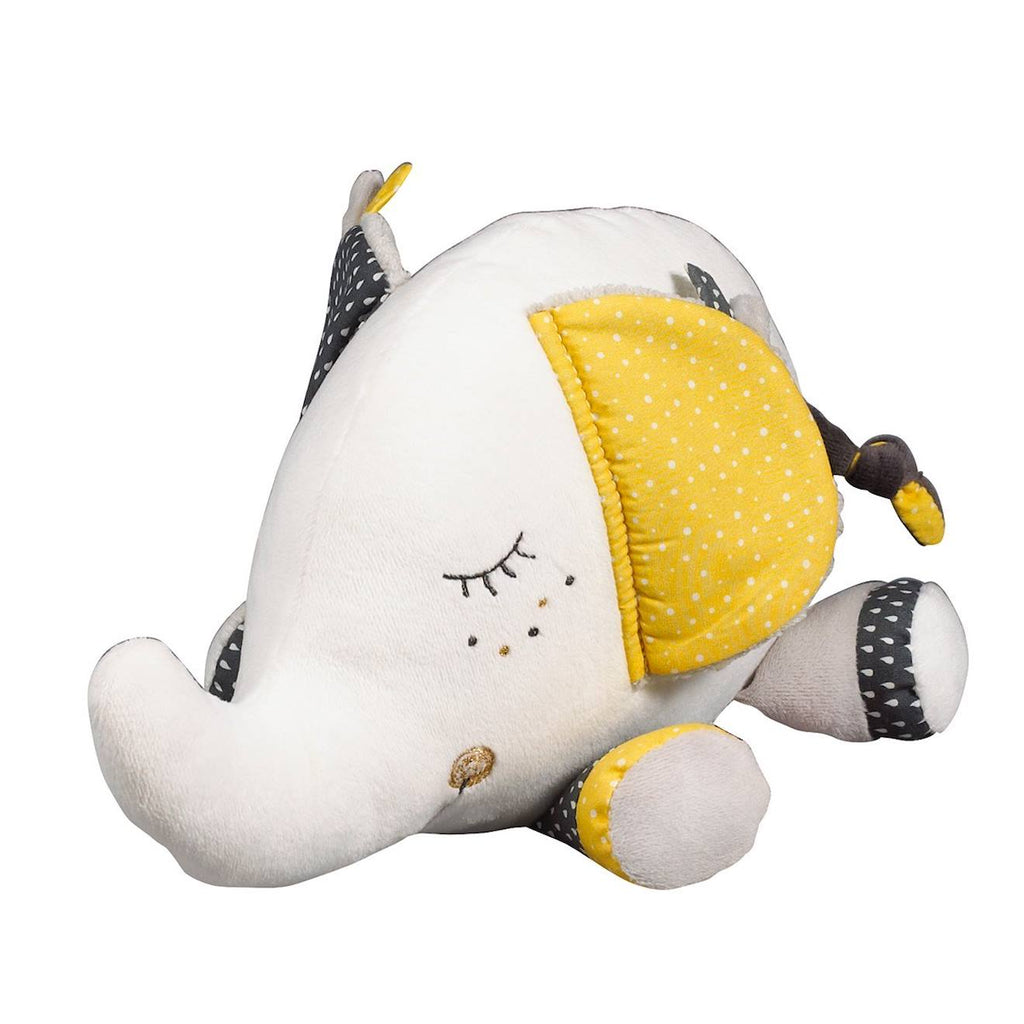 Doudou eléphant en velours - babyfan blanc