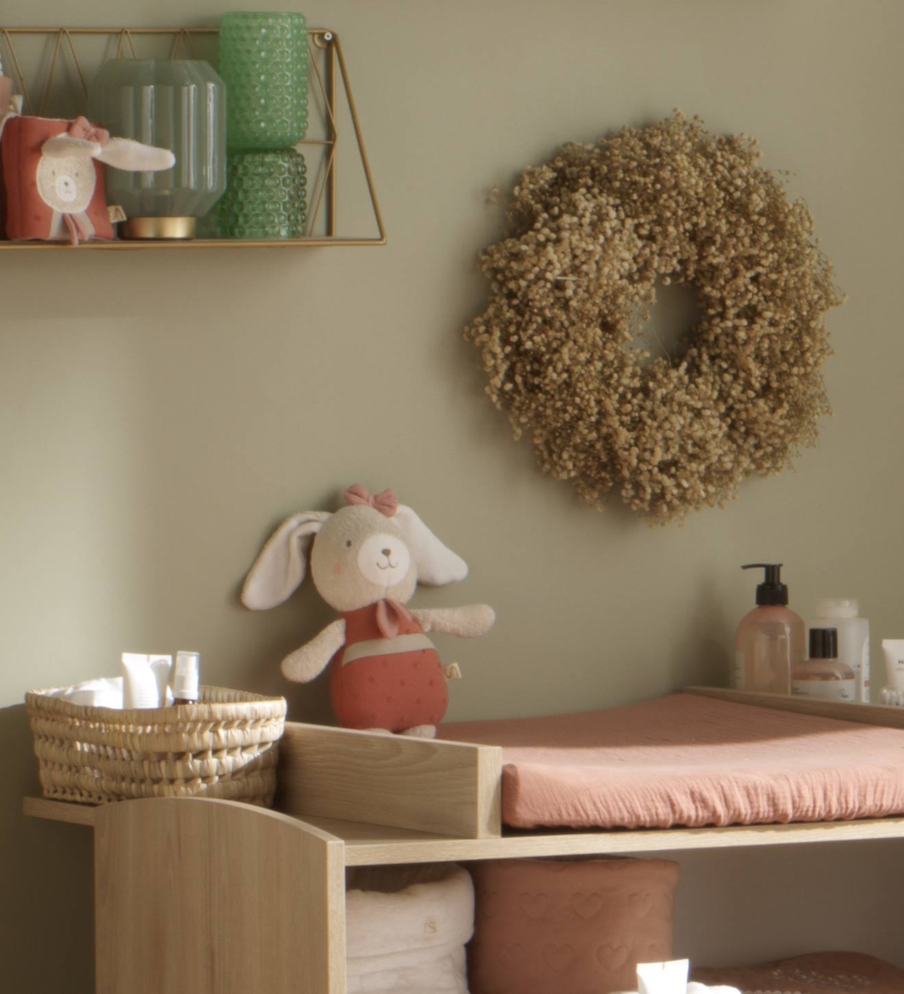 Doudou en coton bio - petit soleil rose