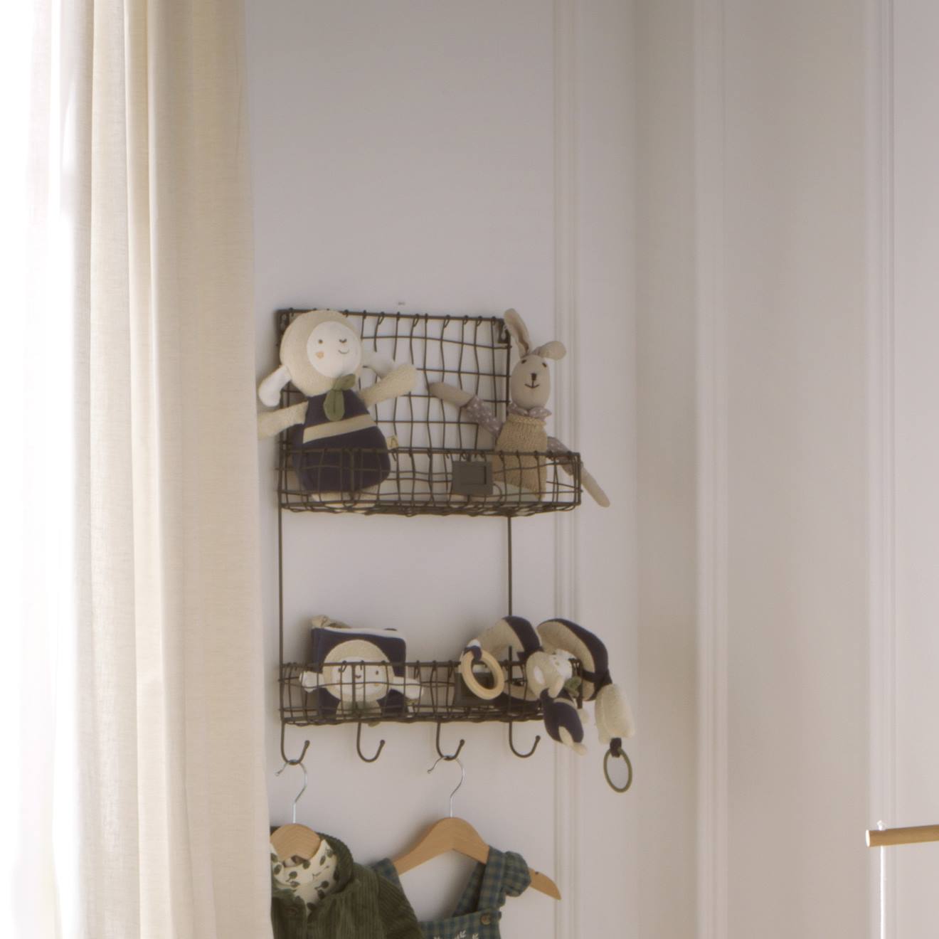 Doudou en coton bio - petit soleil bleu