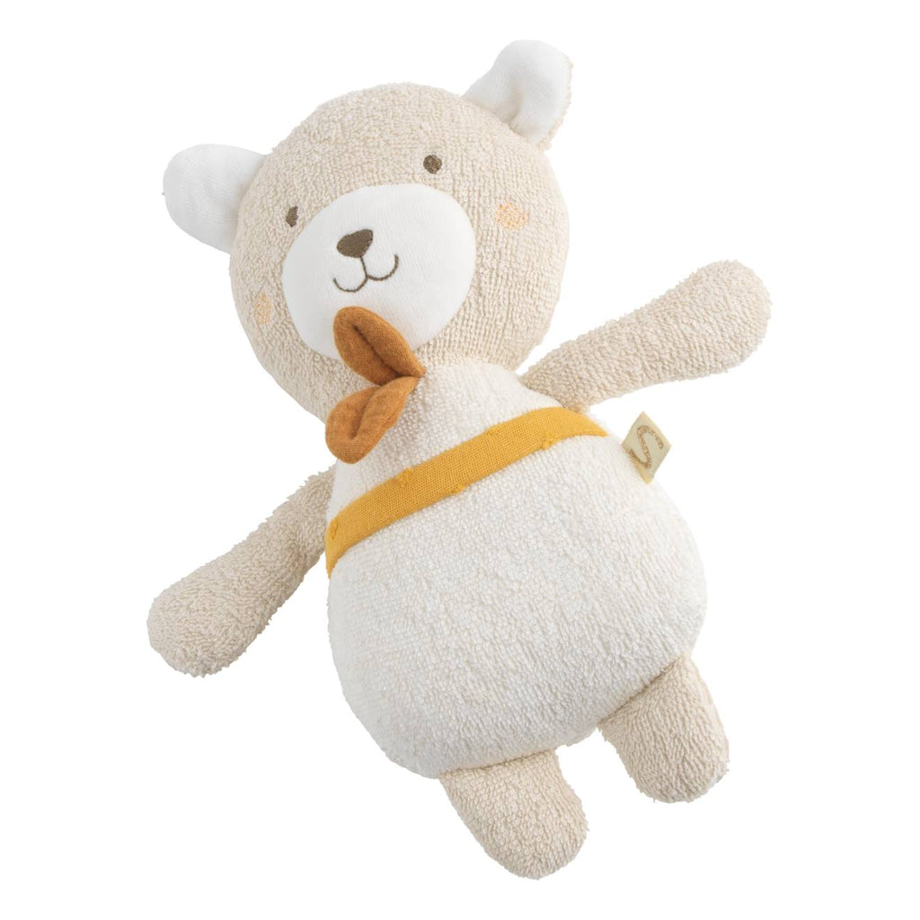 Doudou en coton bio - petit soleil beige