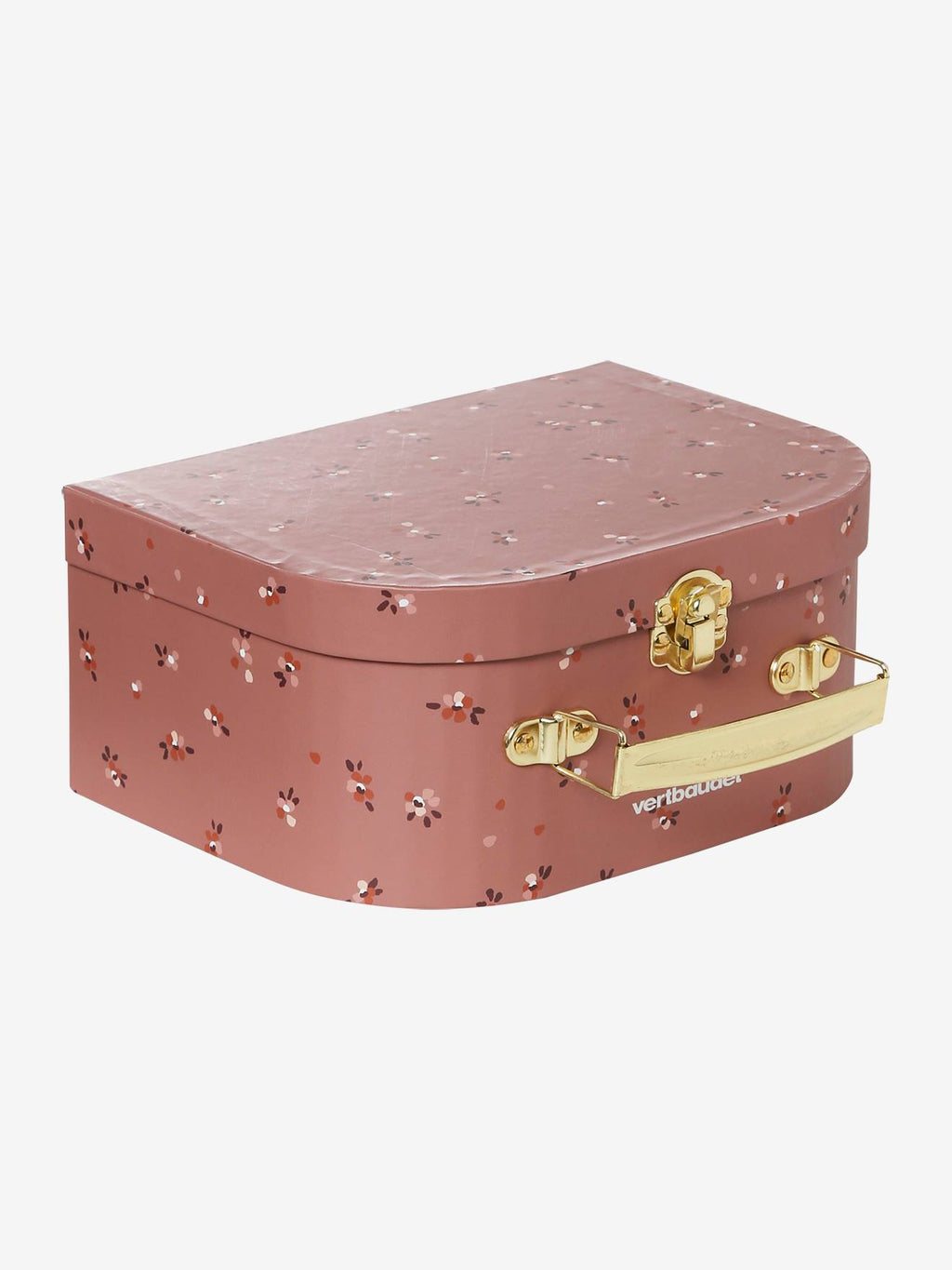 Doudou en gaze de coton personnalisable et sa valisette rose