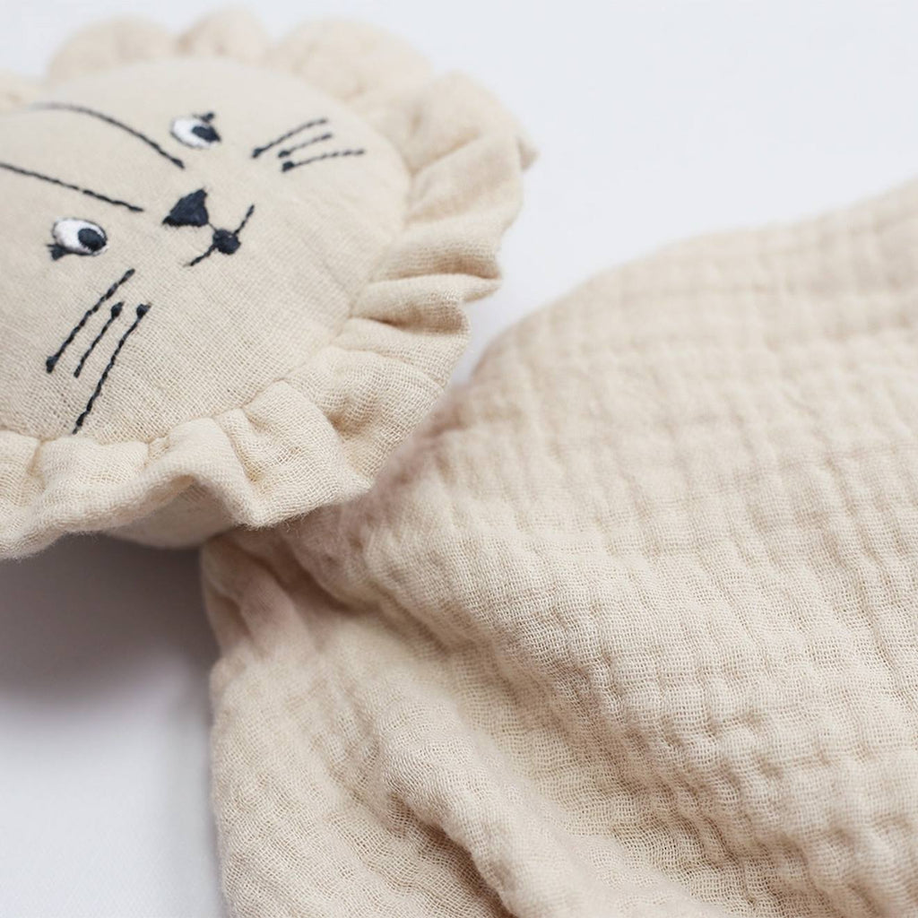 Doudou en mousseline de coton sable