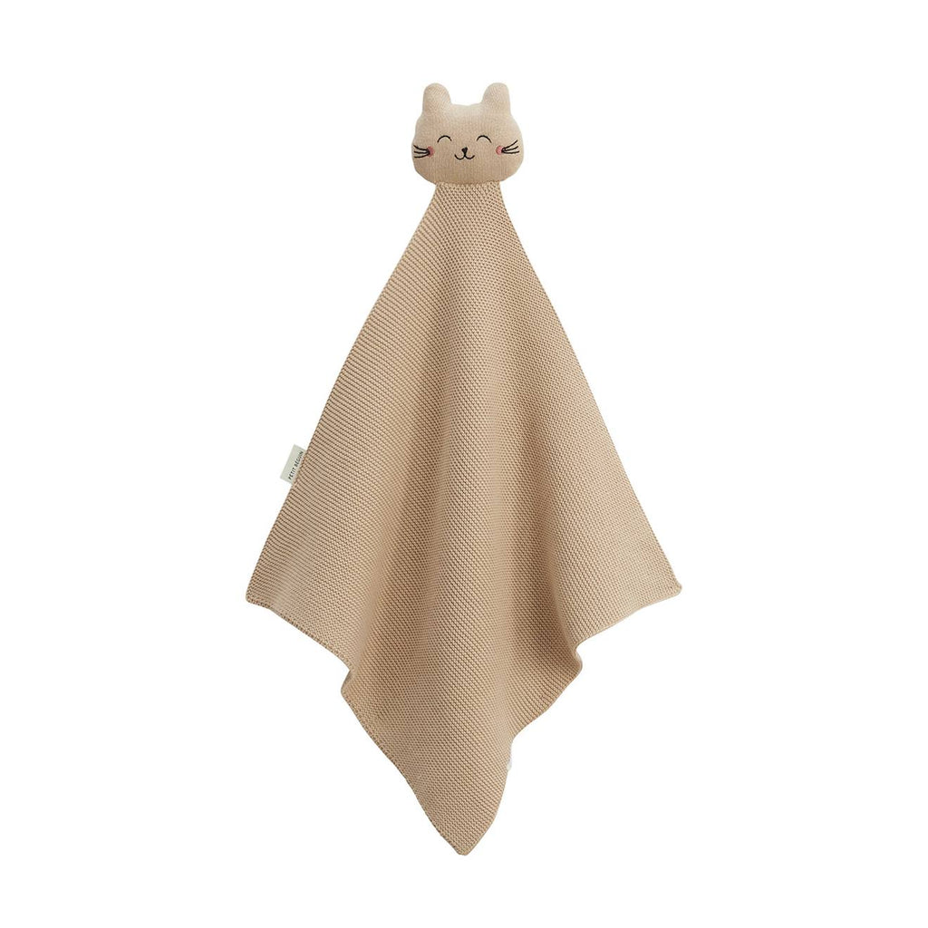 Doudou en tricot hello baby sable