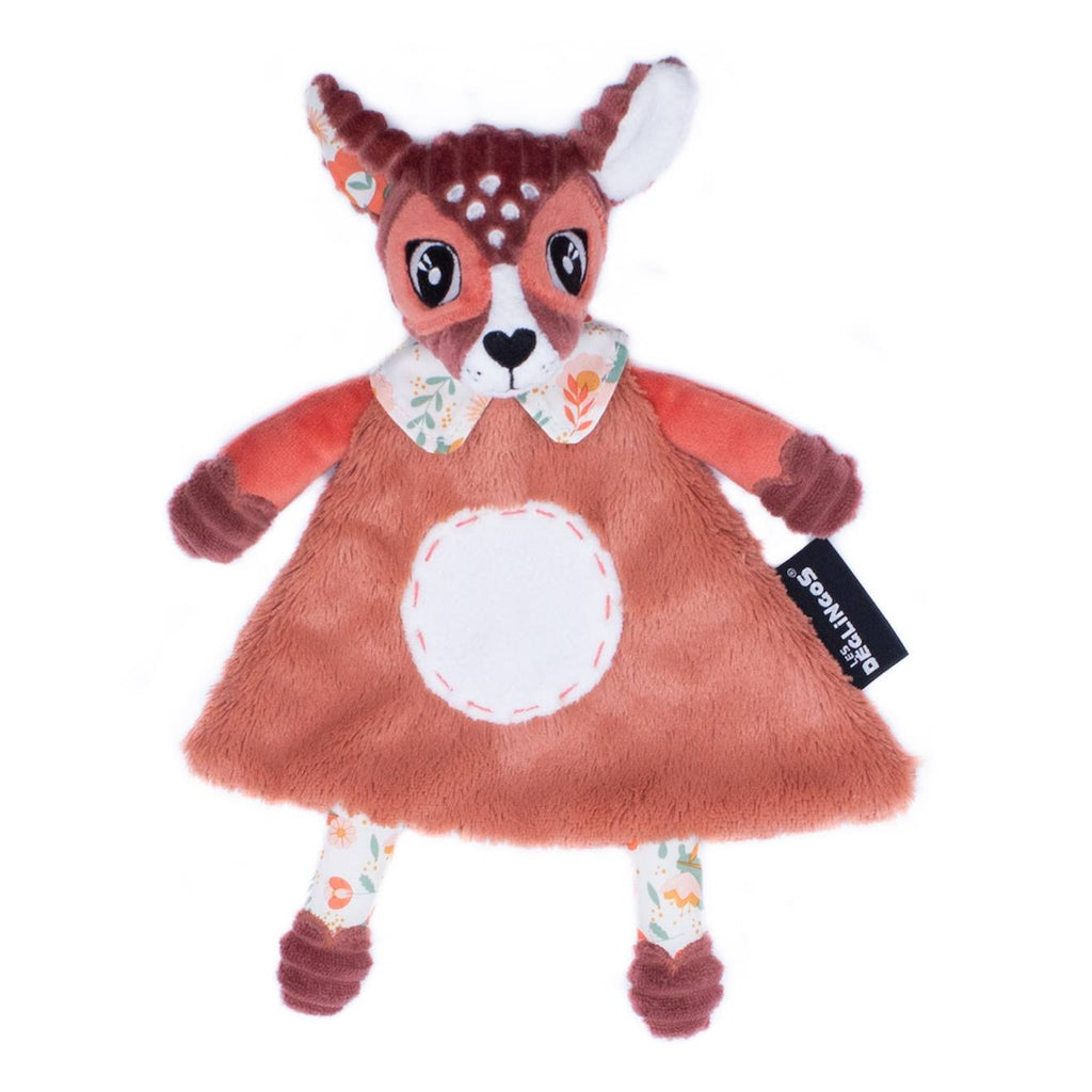 Doudou en velours côtelé rose