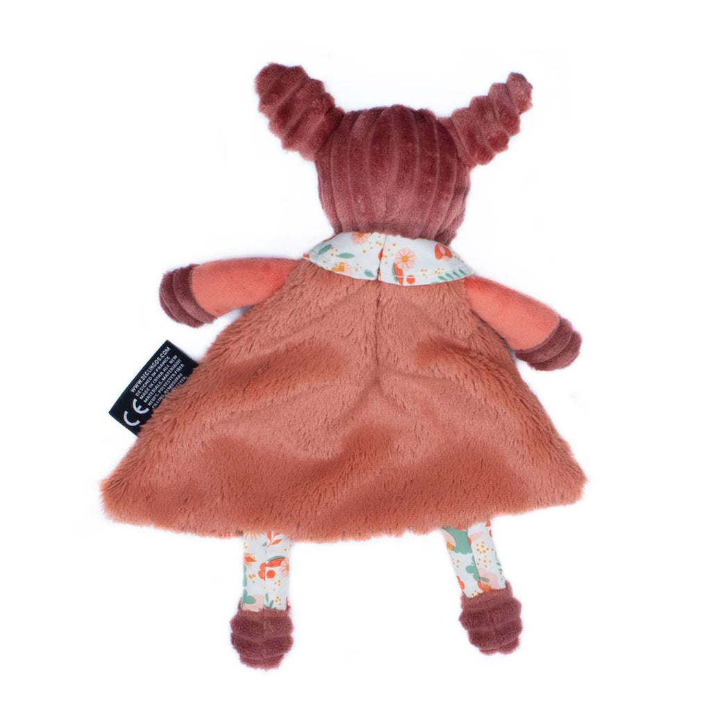 Doudou en velours côtelé rose