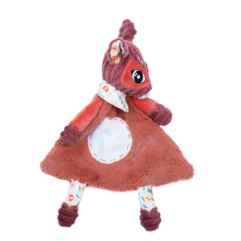 Doudou en velours côtelé rose