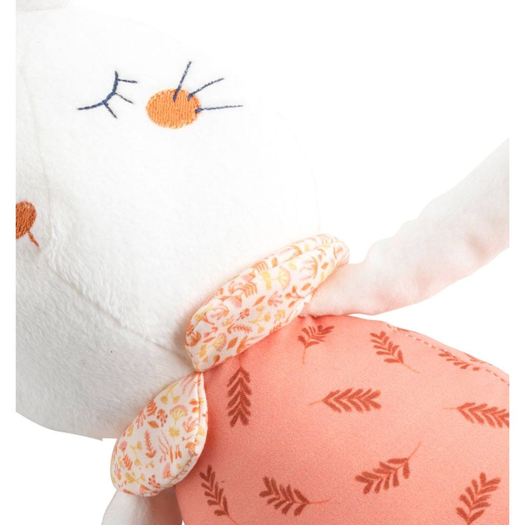 Doudou en velours - esmée blanc/rose