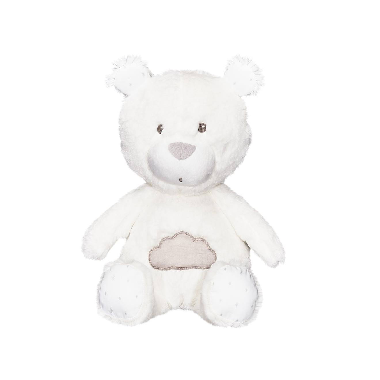 Doudou en velours - lily blanc/gris