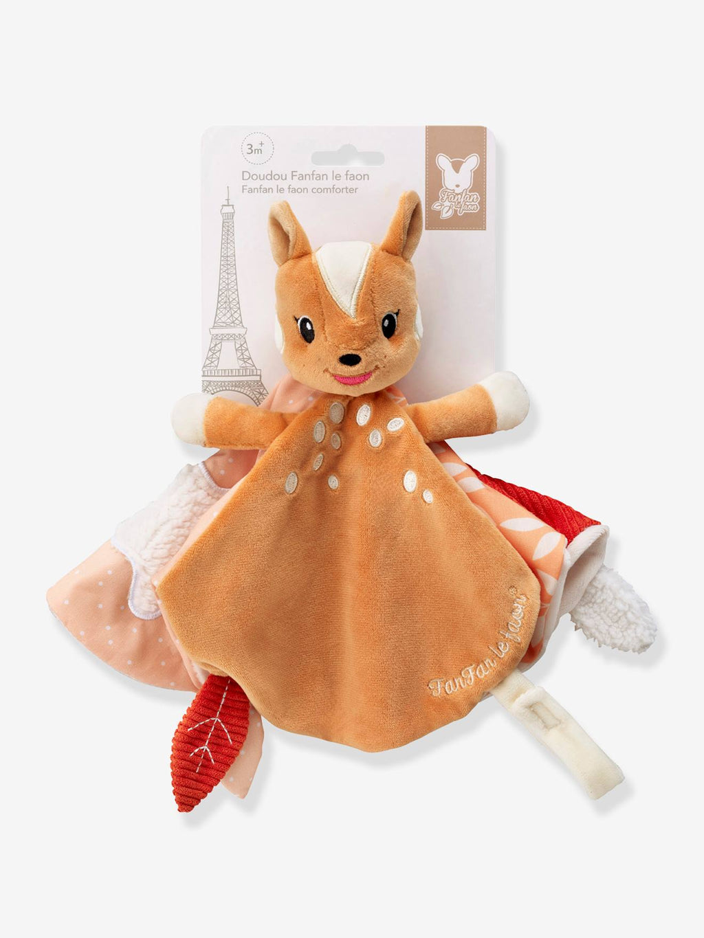 Doudou fanfan attache sucette Sophie la Girafe vulli multicolore