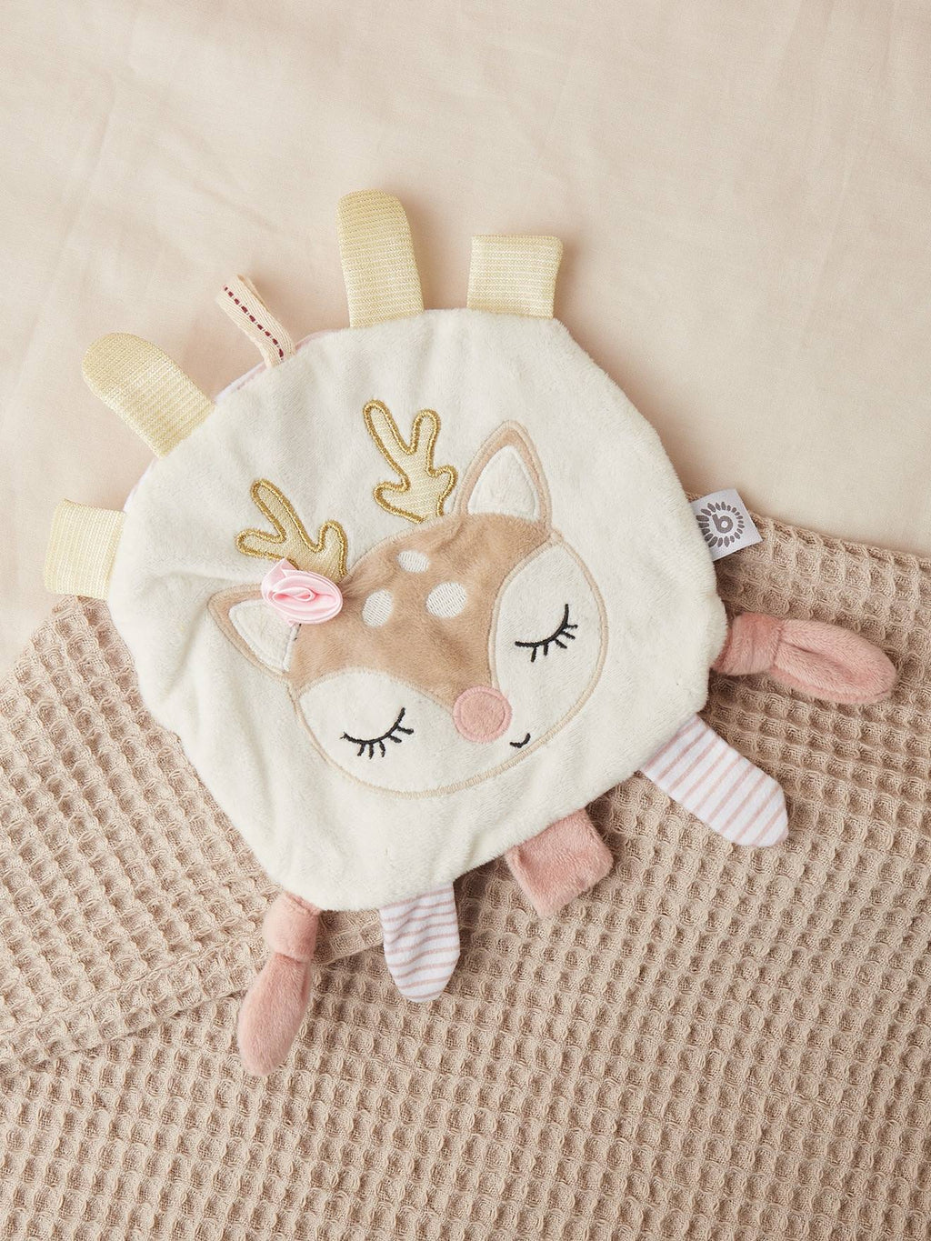 Doudou faon ella tissu froissant - peluche faon ella