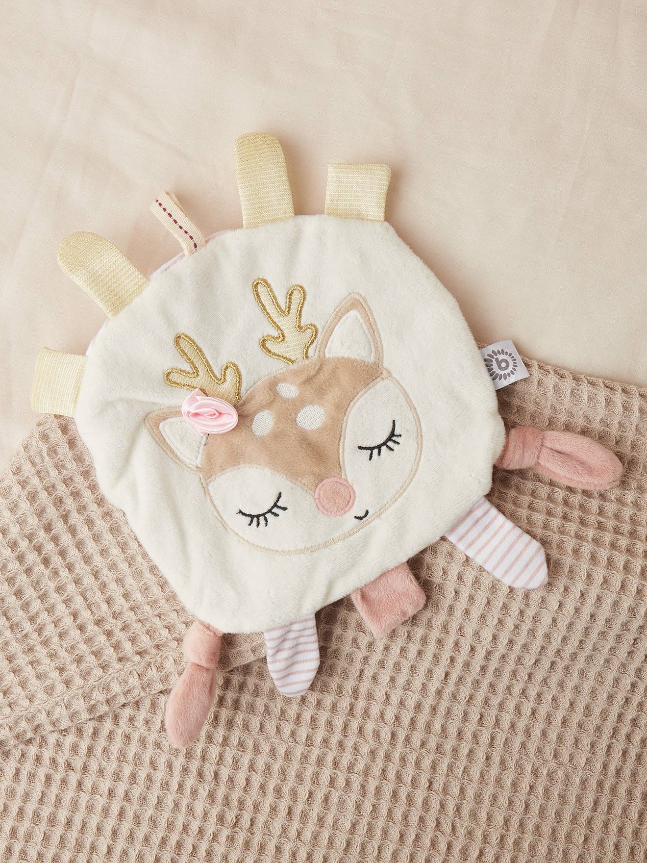 Doudou faon ella tissu froissant - peluche faon ella