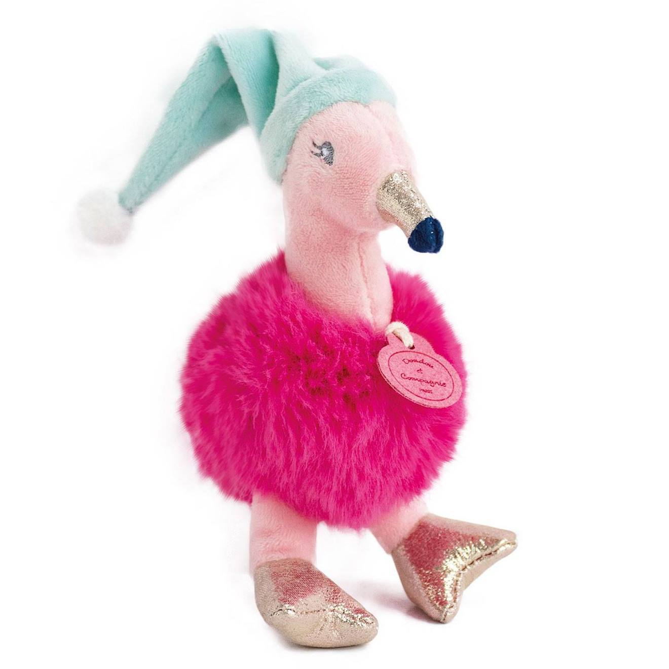 Doudou flamant rose - les minizoo rose