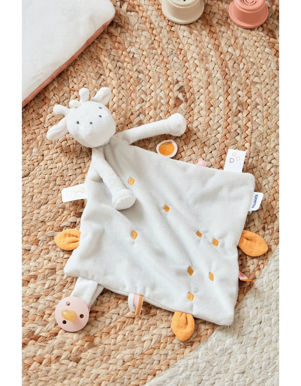 Doudou gigi en veloudoux ecru