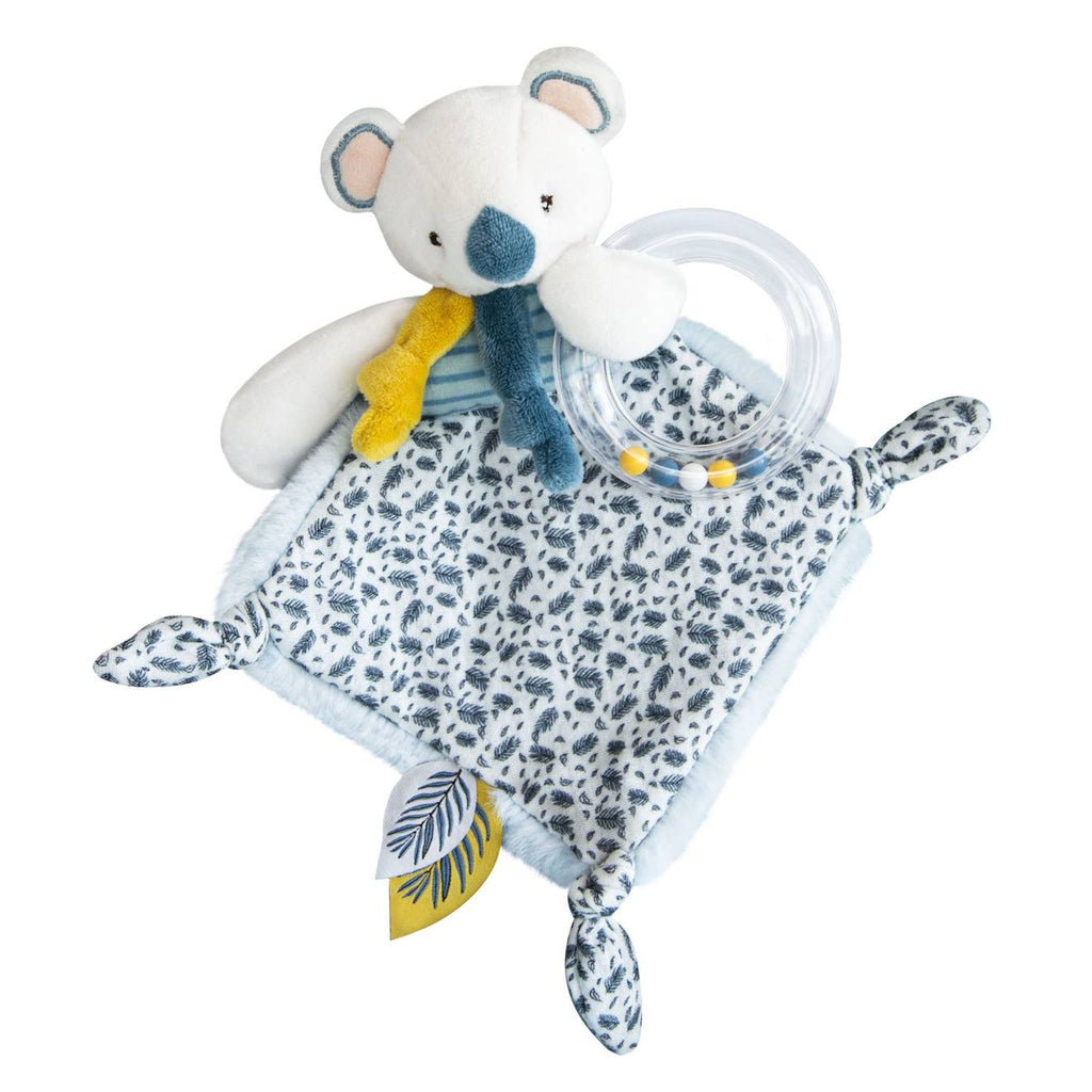 Doudou hochet yoca le koala bleu