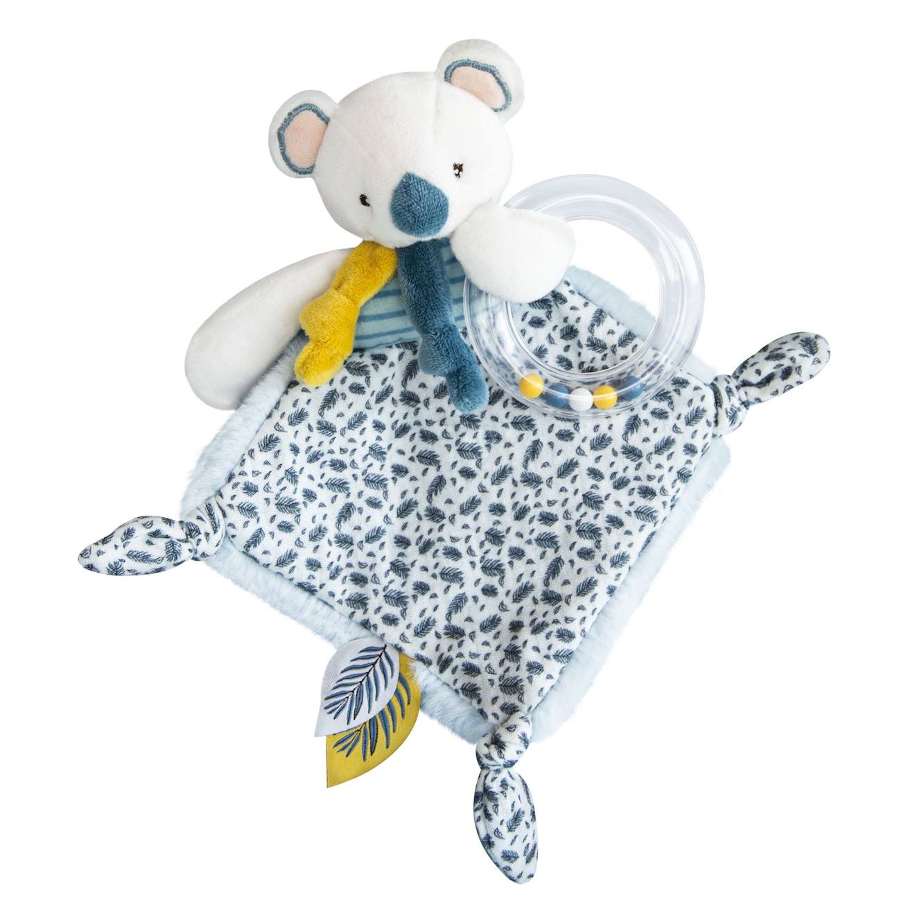 Doudou hochet yoca le koala bleu