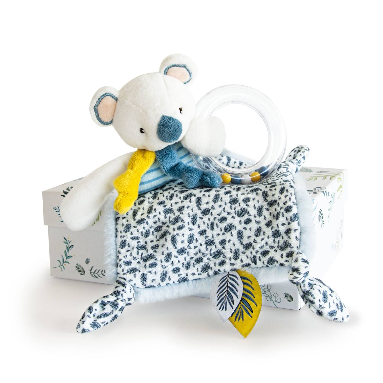 Doudou hochet yoca le koala bleu