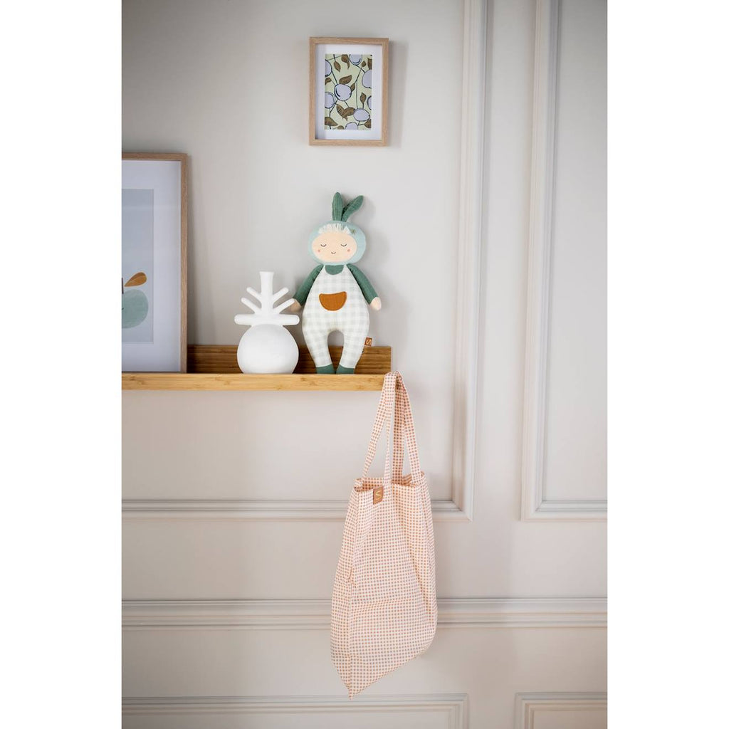 Doudou jardinier en coton - botanica vert tilleul