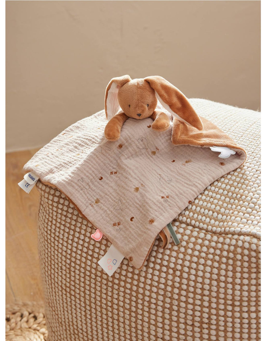 Doudou jour et nuit - moka ecru