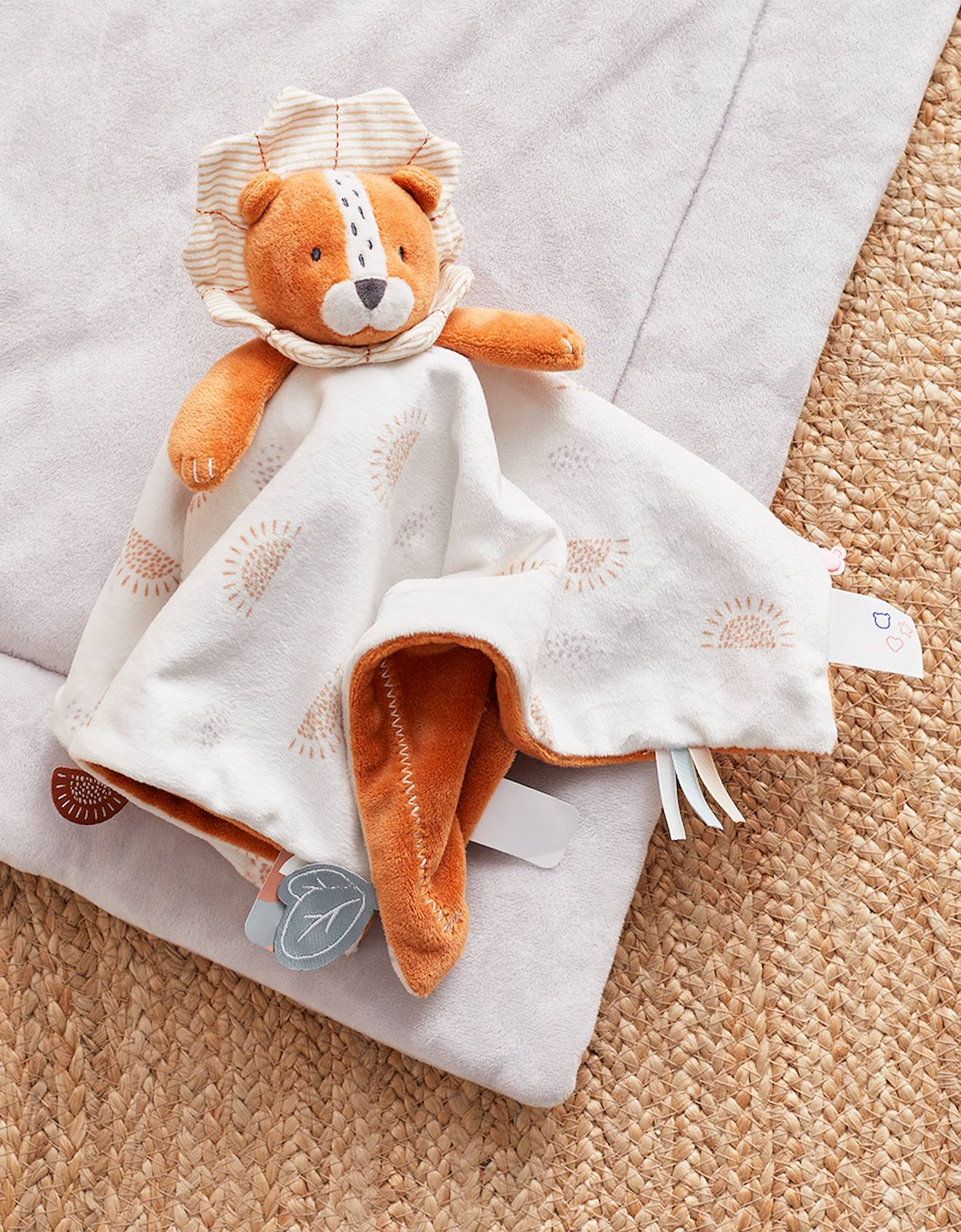 Doudou jour & nuit babou blanc