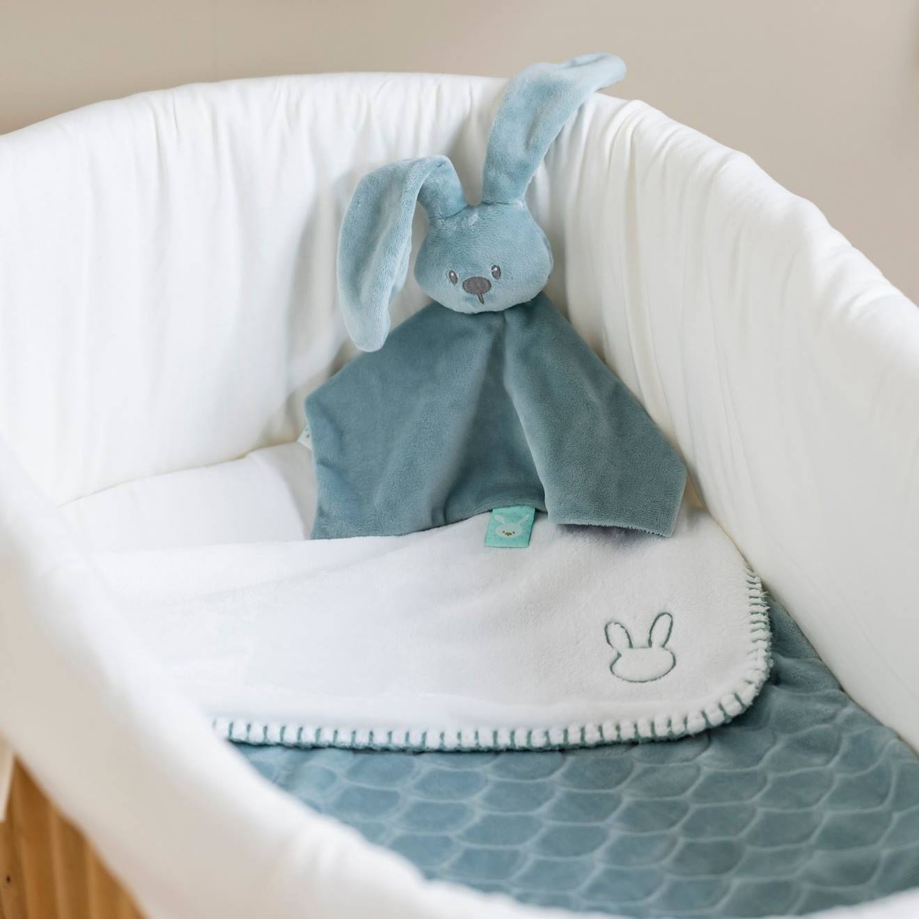 Doudou lapidou glow phosphorescent moka bleu