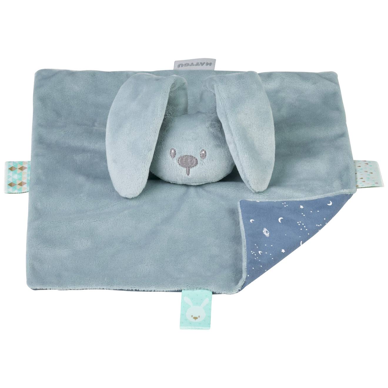 Doudou lapidou glow phosphorescent moka bleu