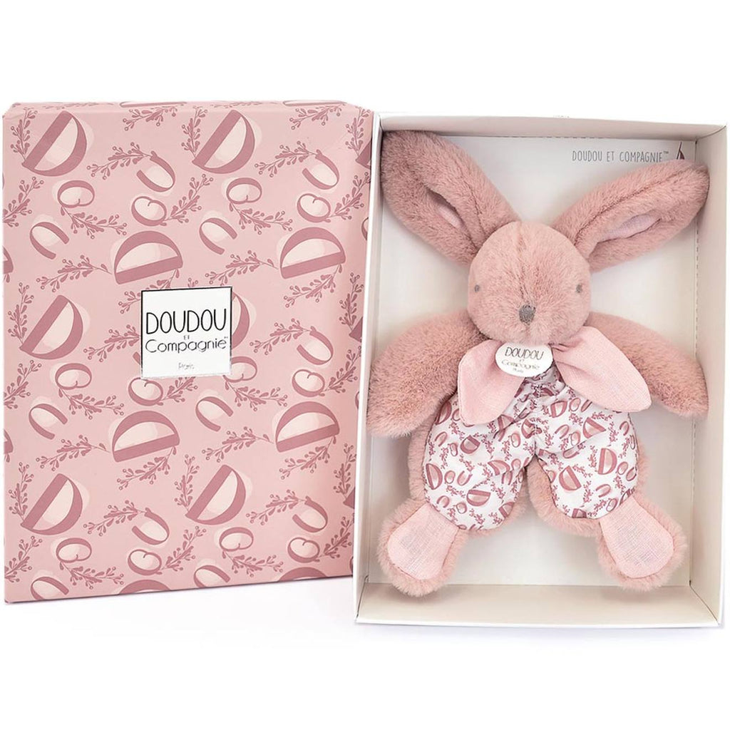Doudou lapin 18 cm rose