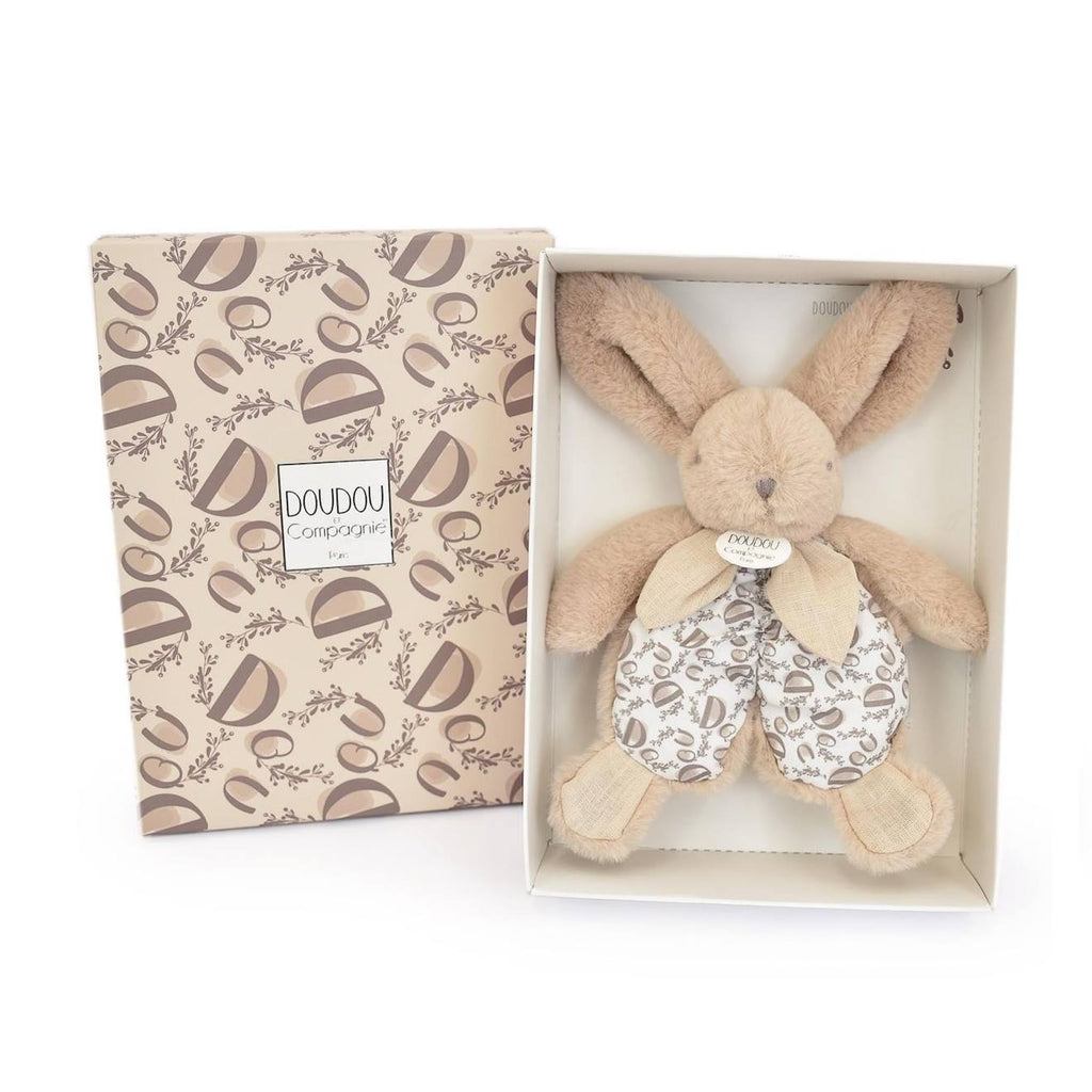 Doudou lapin 18 cm beige