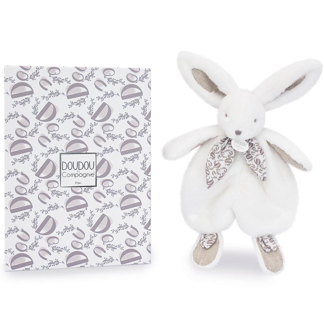 Doudou lapin 29 cm blanc