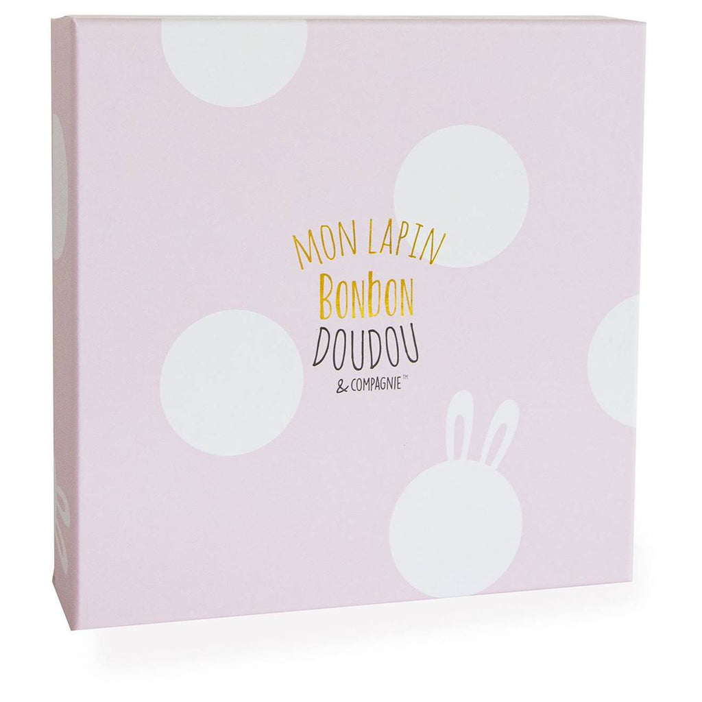 Doudou lapin bonbon rose