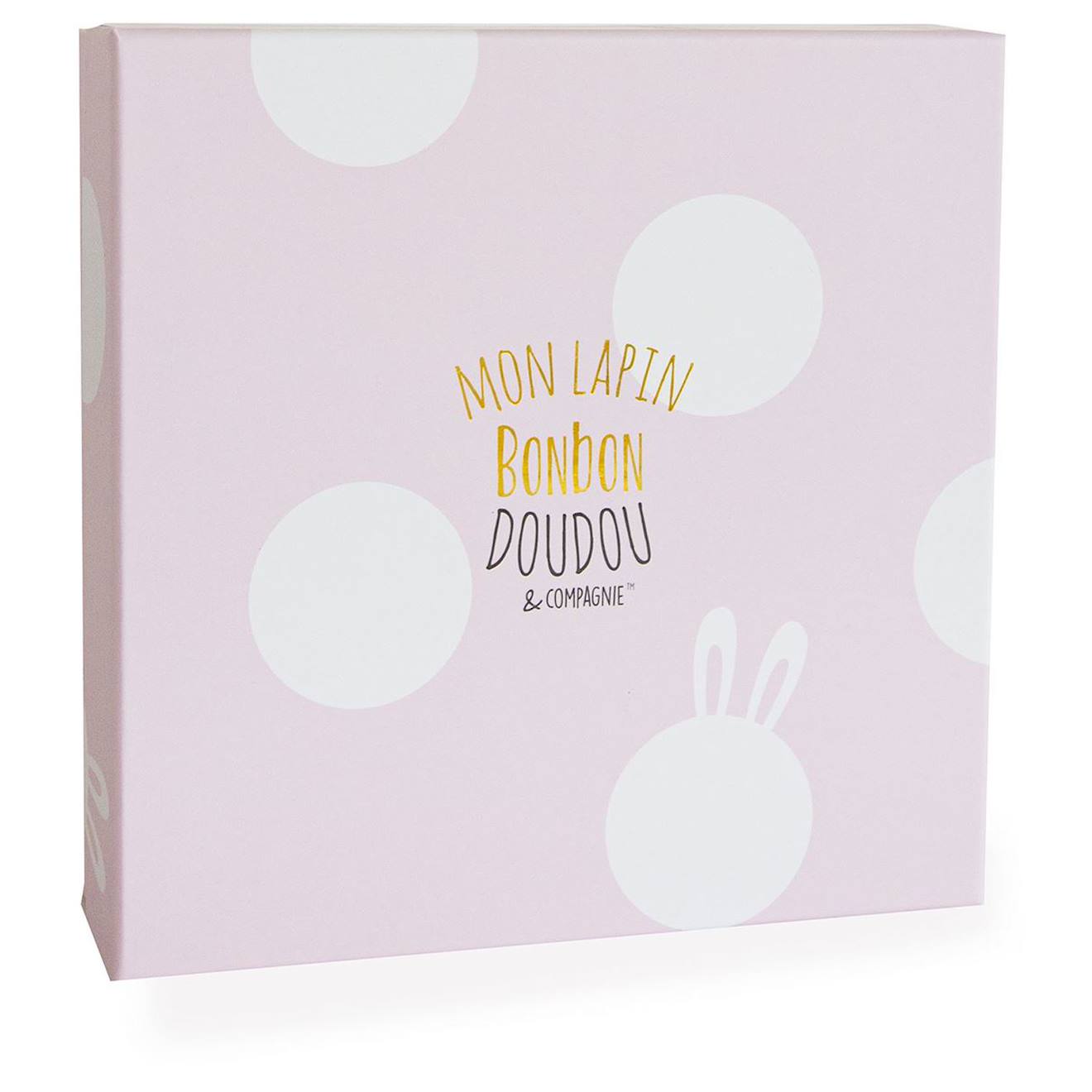 Doudou lapin bonbon rose