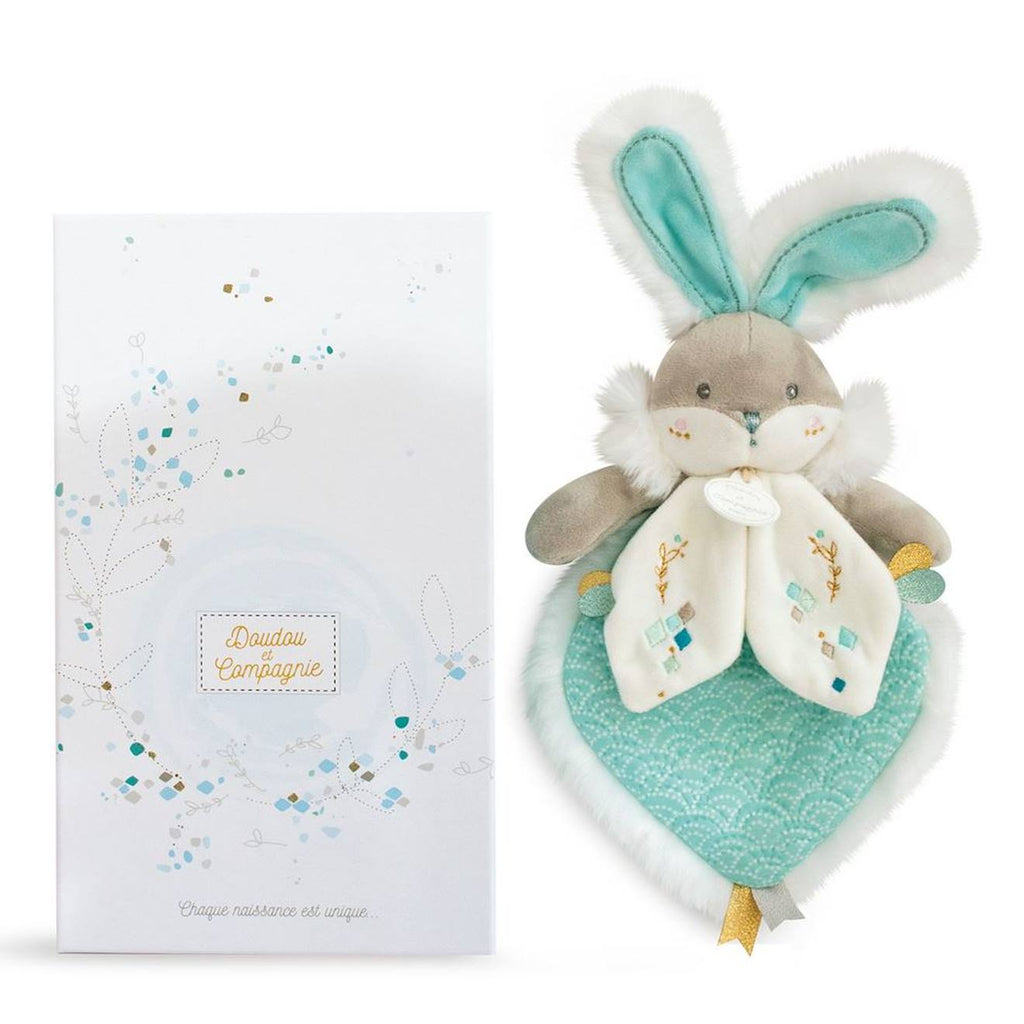 Doudou lapin de sucre amande vert