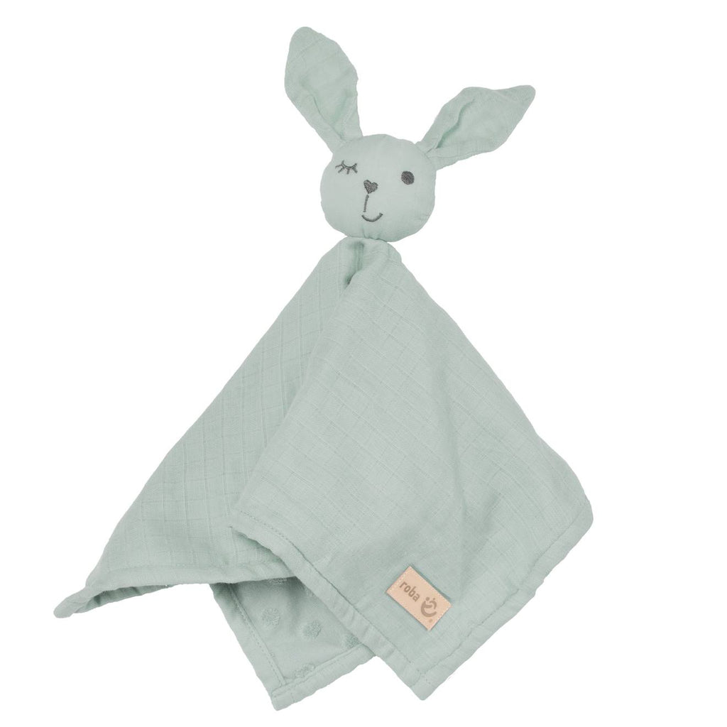 Doudou lapin en coton bio lil planet vert givré