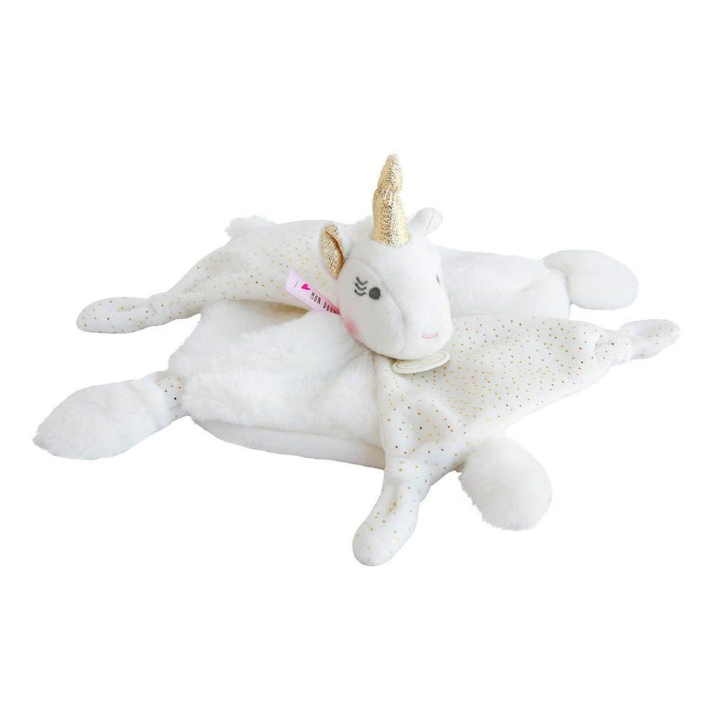 Doudou lucie la licorne or jaune