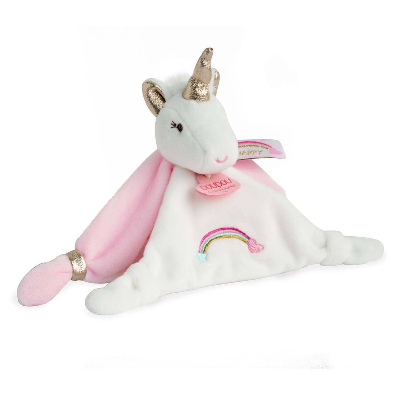 Doudou lucie la licorne rose