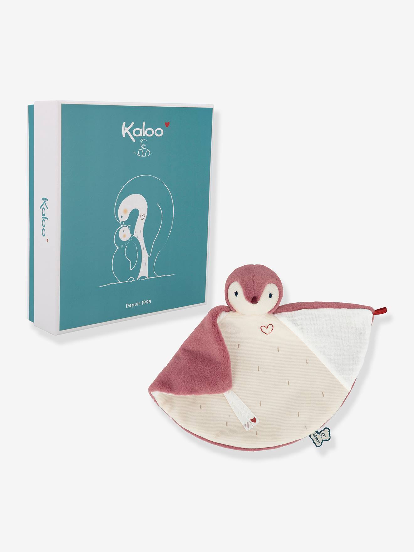 Doudou manchot complices - rose