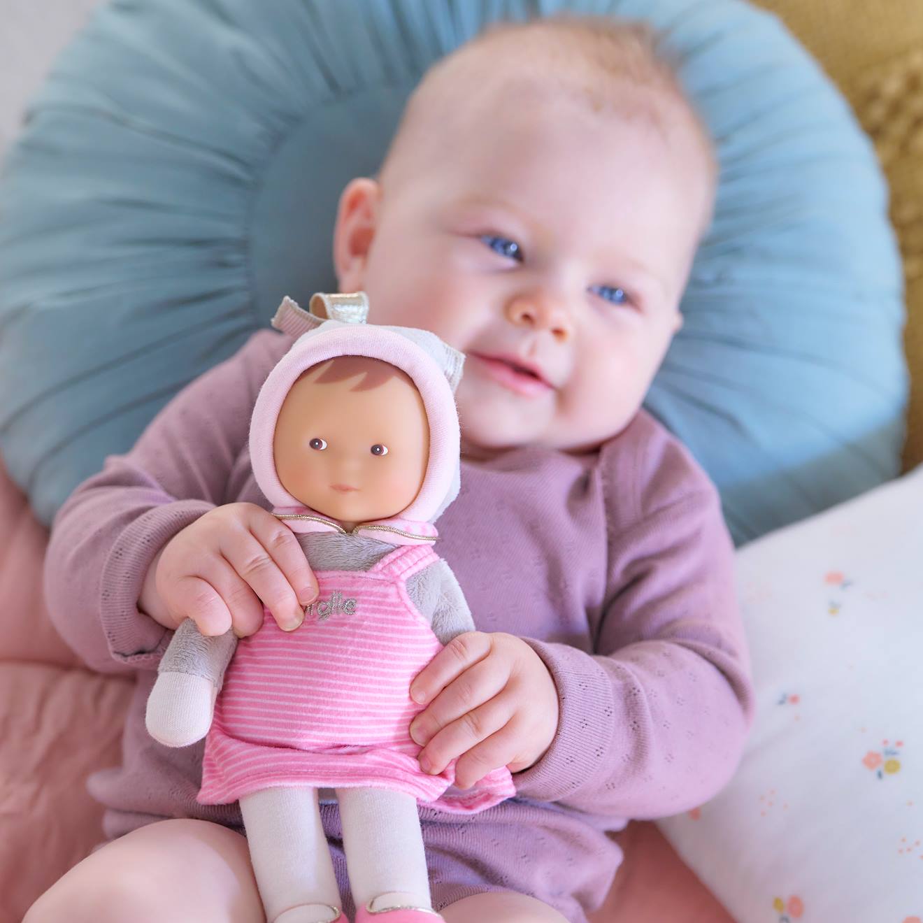 Doudou miss rayée rêves d'étoiles multicolore