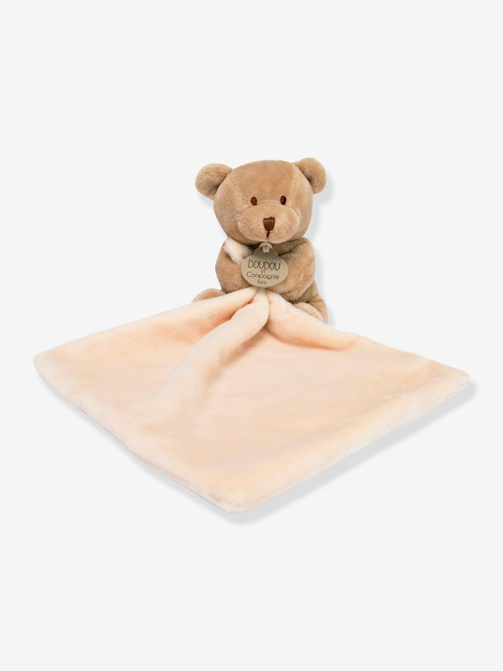 Doudou mouchoir - 10 cm - boîte fleur ours marron