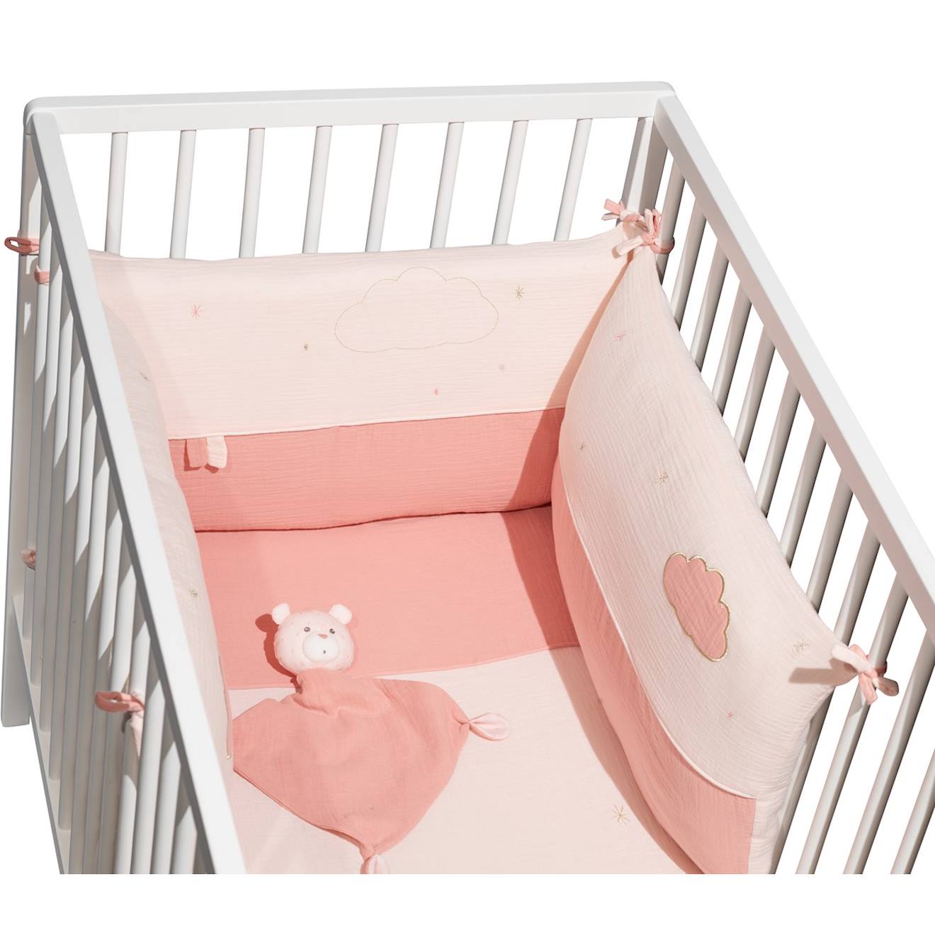 Doudou mouchoir en coton - lily rose